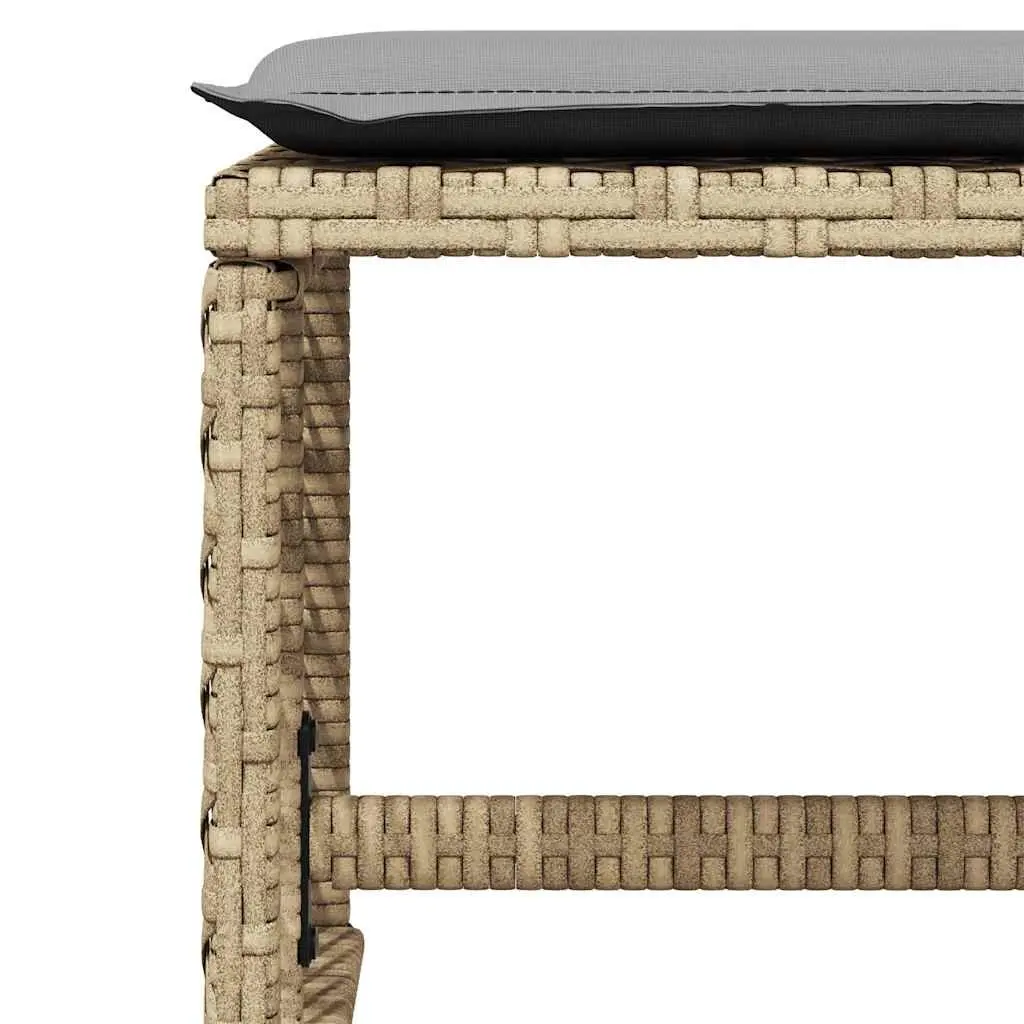 Garden Dining Set Beige 13 Piece Outdoor Furniture Table Chairs Cushions Rattan