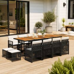 Compact and Stylish 13 Piece Outdoor Dining Set