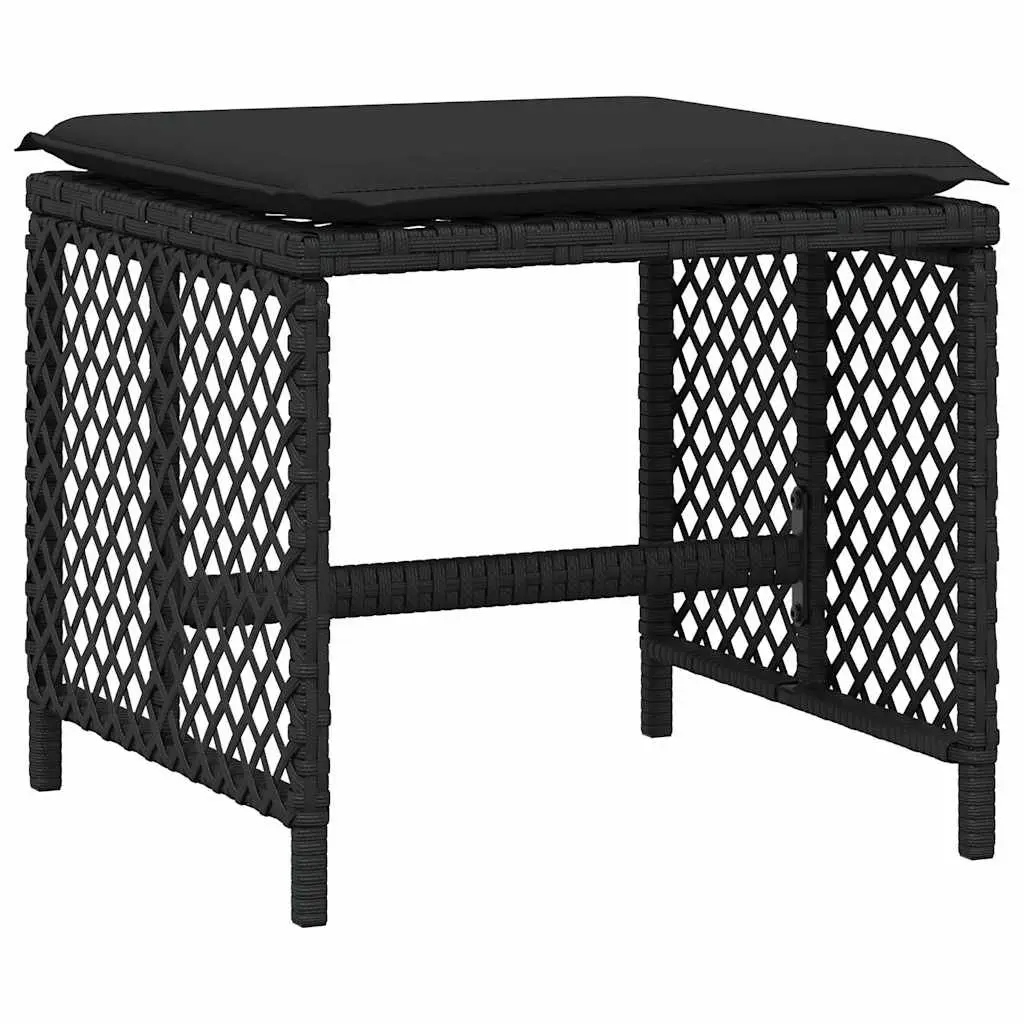 Garden Dining Set 15 Piece Outdoor Furniture Patio Black Poly Rattan Chairs