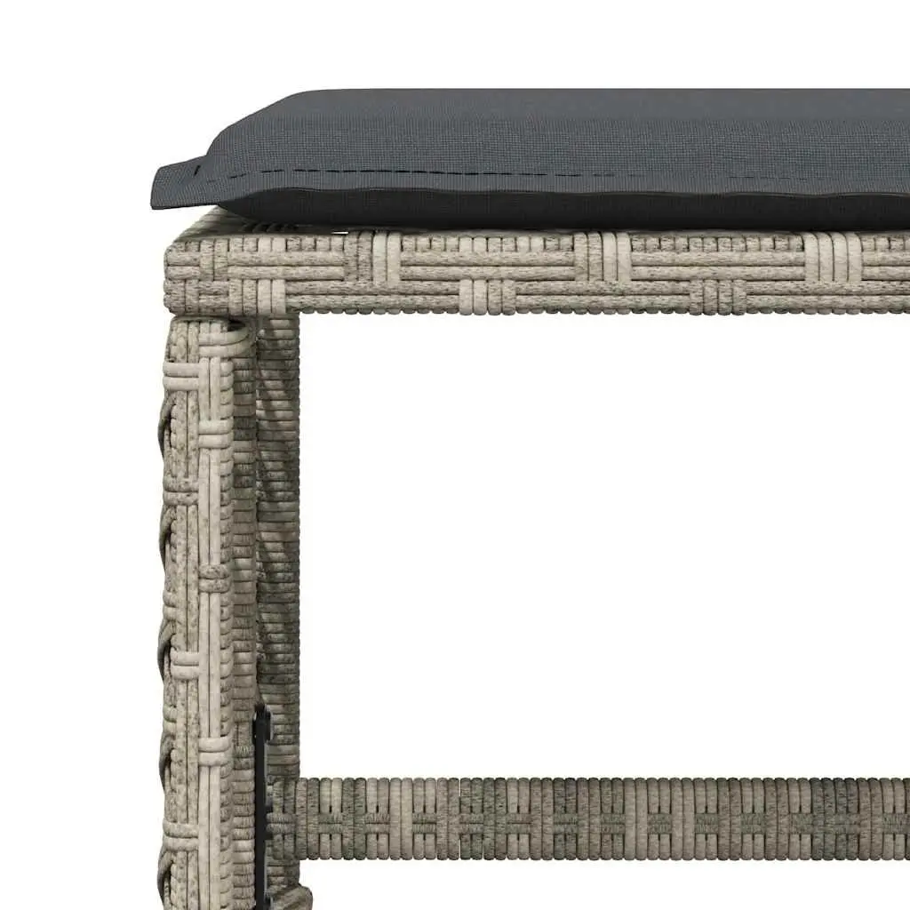 Garden Dining Set Grey 15 Piece Outdoor Furniture PE Rattan Chairs Table Tempered Glass Top