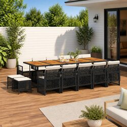 Compact and Elegant 15-Piece Outdoor Dining Set