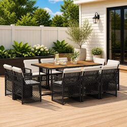 Compact and Stylish 11 Piece Garden Dining Set