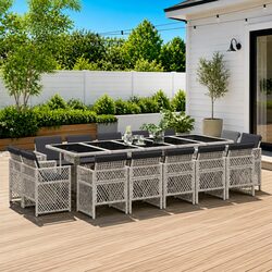 Compact and Stylish 15-Piece Outdoor Dining Set