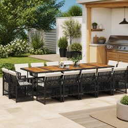 Compact and Reliable 15-Piece Garden Dining Set
