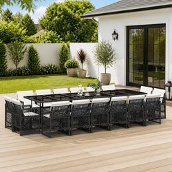 Compact and Stylish 17 Piece Garden Dining Set