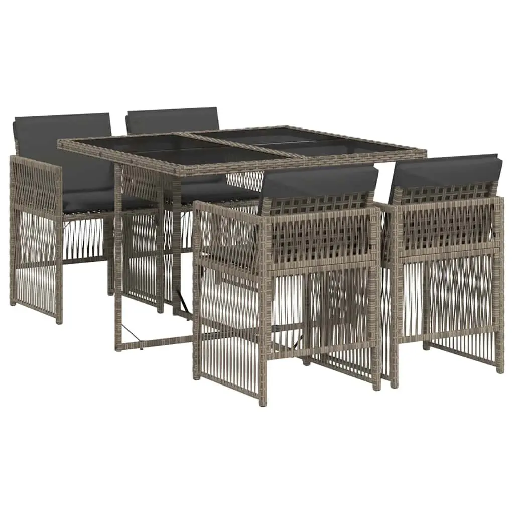 Grey Rattan Outdoor Dining Set