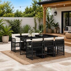 Compact and Stylish 7 Piece Outdoor Dining Set