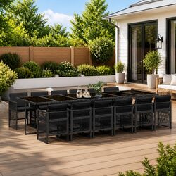 Compact and Stylish 13-Piece Garden Dining Set
