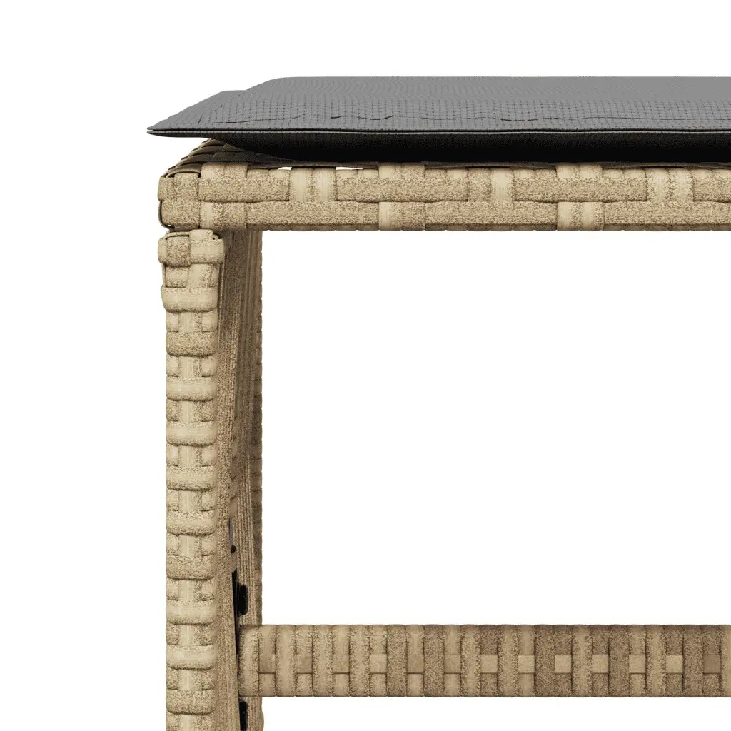 Garden Dining Set Beige 9 Piece Outdoor Furniture Poly Rattan Table Chairs