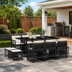 Compact and Durable 11-Piece Garden Dining Set