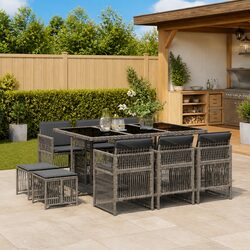 Compact and Stylish 11-Piece Garden Dining Set