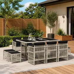 Efficient Outdoor Dining Set: 11 Pieces, Easy Setup