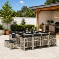 Compact and Durable 13-Piece Garden Dining Set