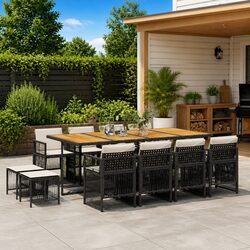 Compact and Stylish 13 Piece Outdoor Dining Set