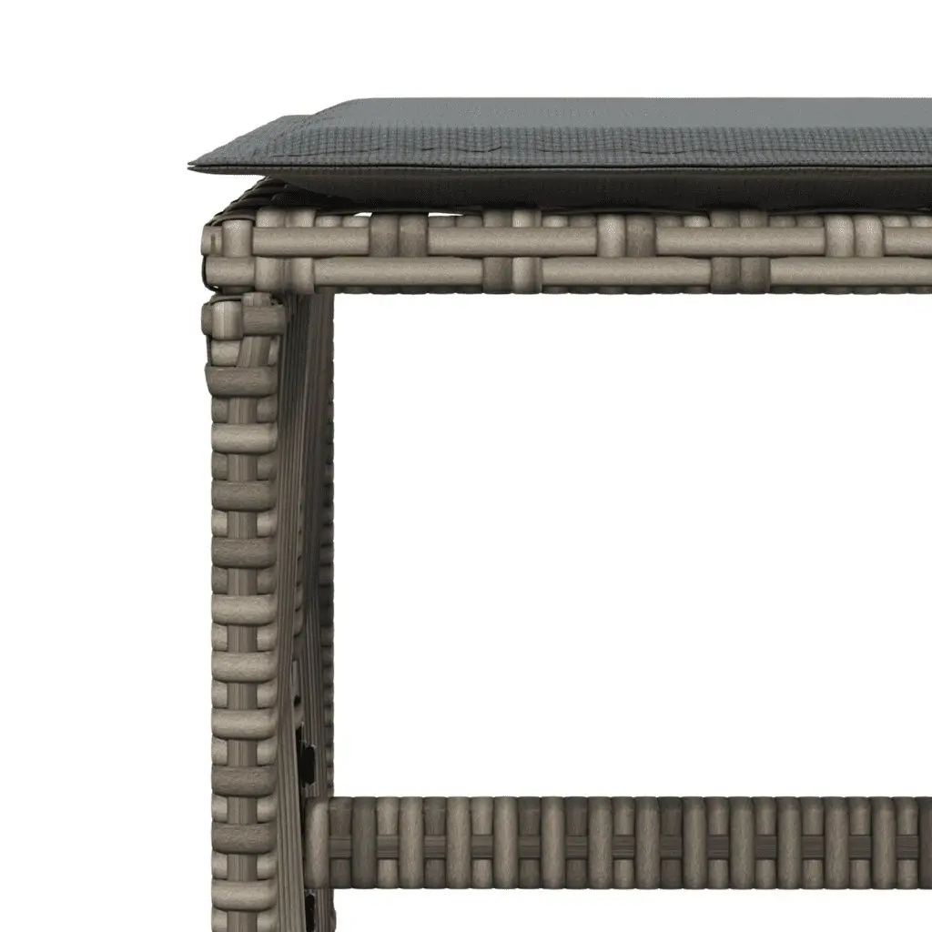 Garden Dining Set 17 Piece Outdoor Furniture Grey Poly Rattan Chairs Table