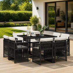 9 Piece Outdoor Dining Set for Easy Setup