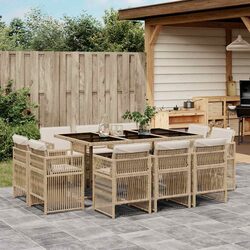 11-Piece Beige Outdoor Dining Set for Your Patio