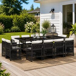 Compact and Elegant 13 Piece Garden Dining Set