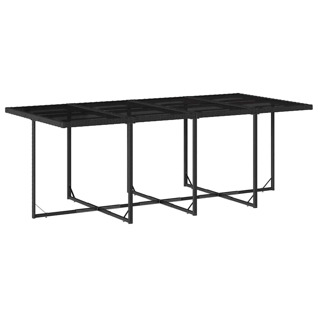 Garden Dining Set Black 13 Piece Outdoor Furniture Poly Rattan Cushions