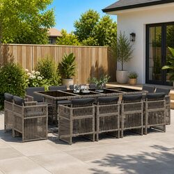 Compact and Stylish 13-Piece Garden Dining Set