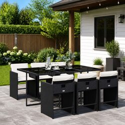 7 Piece Outdoor Dining Set: Compact and Stylish