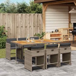 7-Piece Garden Dining Set with Cushions