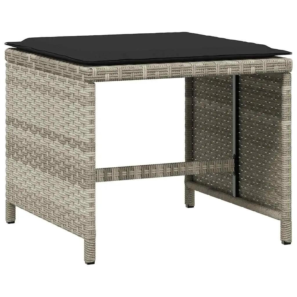Garden Dining Set 13 Piece Outdoor Furniture Grey Poly Rattan Chairs Table