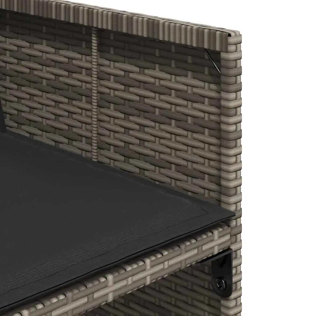 11-Piece Grey Rattan Dining Set for Outdoors