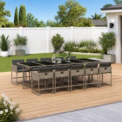 11 Piece Grey Garden Dining Set
