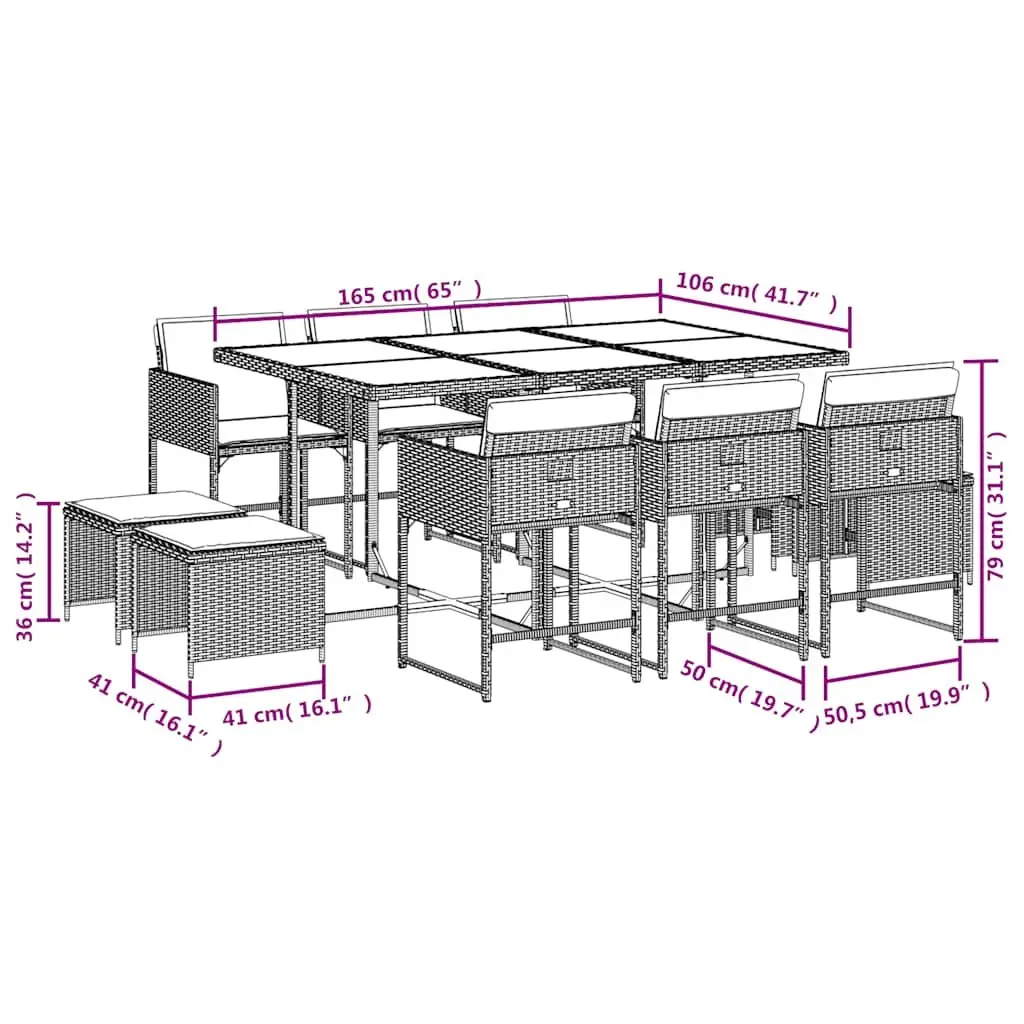11-Piece Outdoor Dining Set