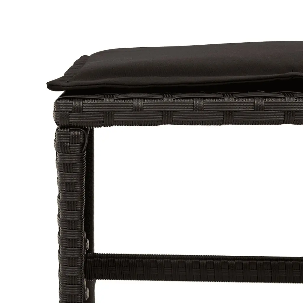 13 Piece Black Poly Rattan Dining Set