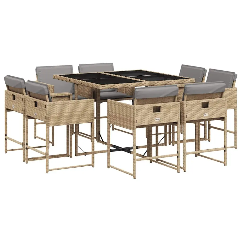 9-Piece Garden Dining Set with Easy Maintenance