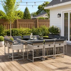Compact 11 Piece Outdoor Dining Set for Any Space