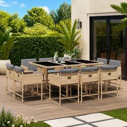 Efficient 11 Piece Garden Dining Set for Outdoor Dining