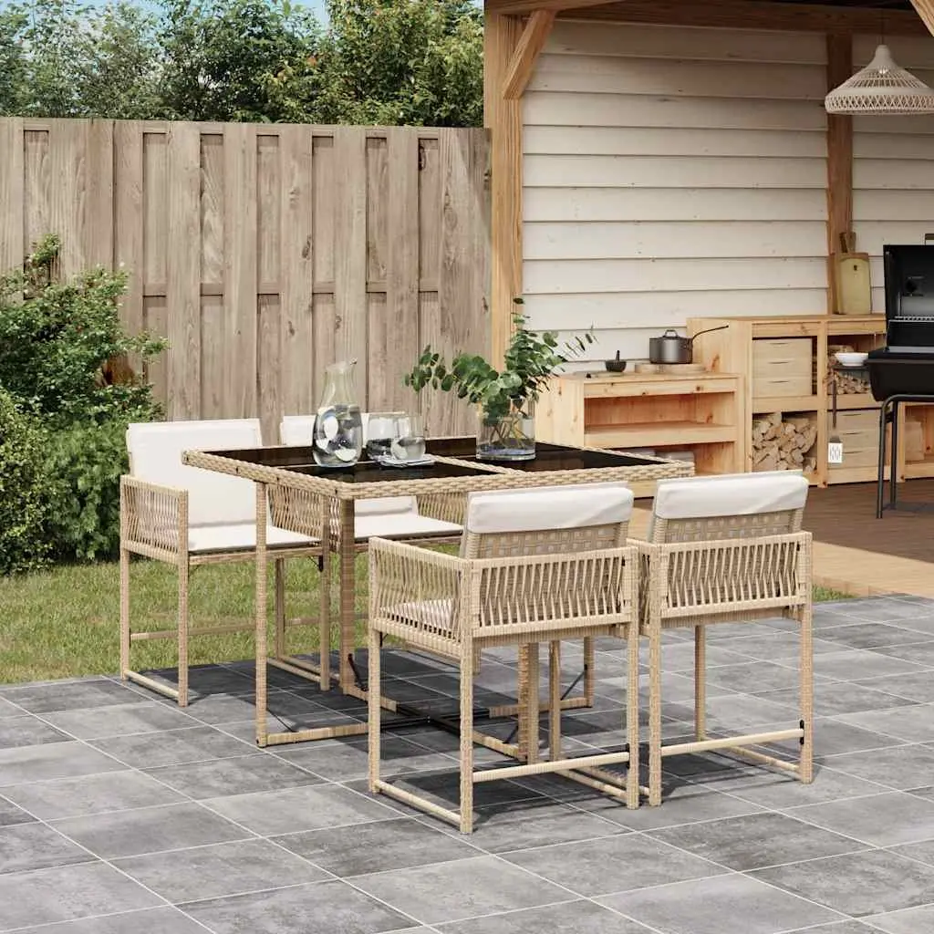 5-Piece Outdoor Dining Set with Cushions