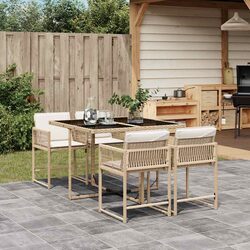 Compact 5-Piece Outdoor Dining Set with Cushions