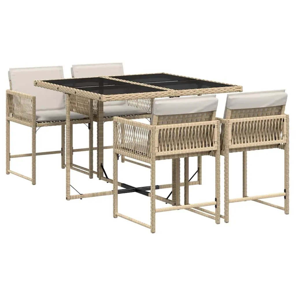 5-Piece Outdoor Dining Set with Cushions
