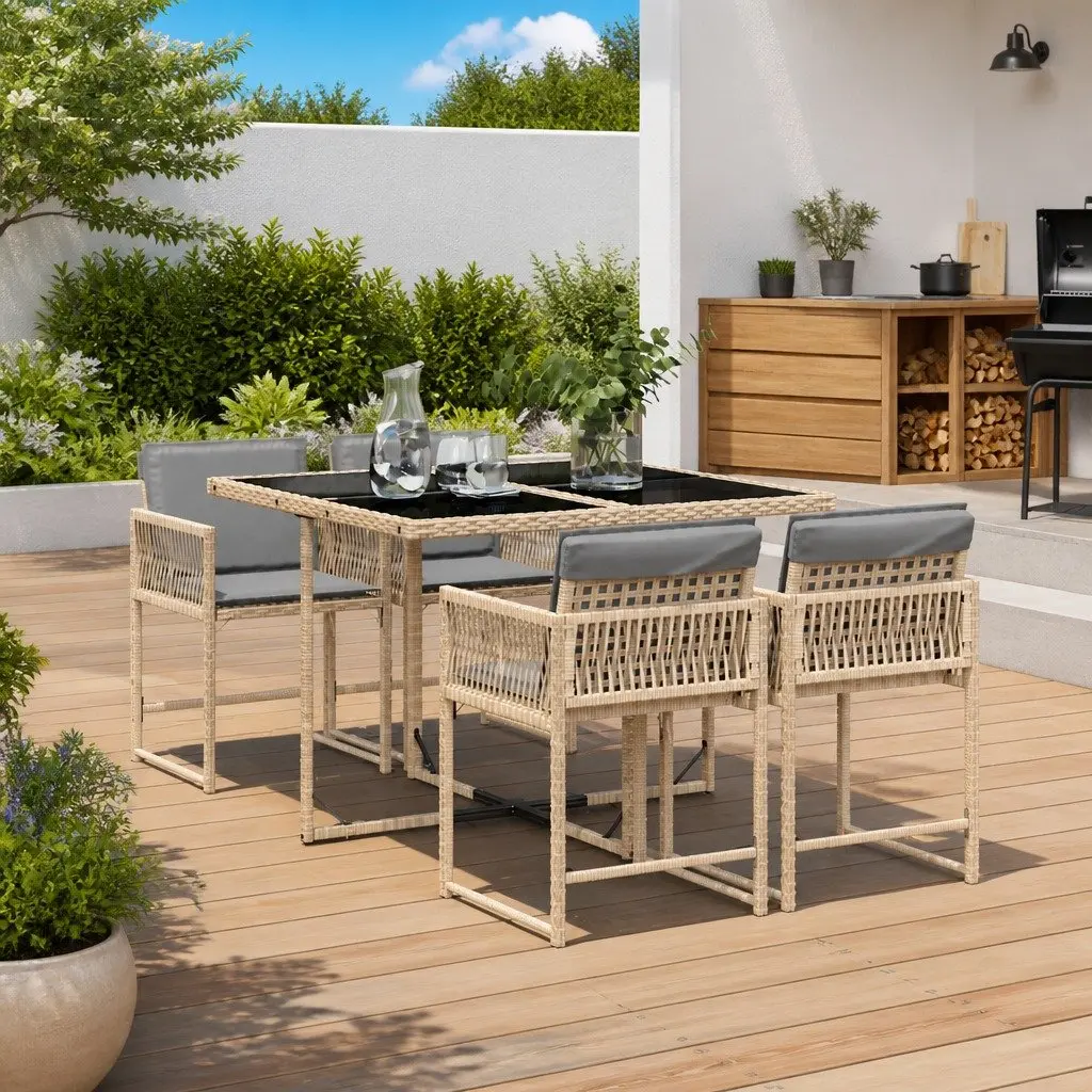 Outdoor Dining Set with Cushions