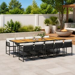 11-Piece Garden Dining Set for Easy Use