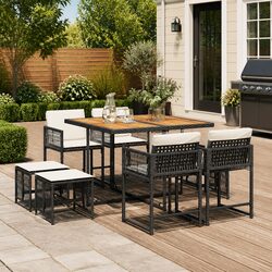 9-Piece Dining Set for Outdoor Enjoyment