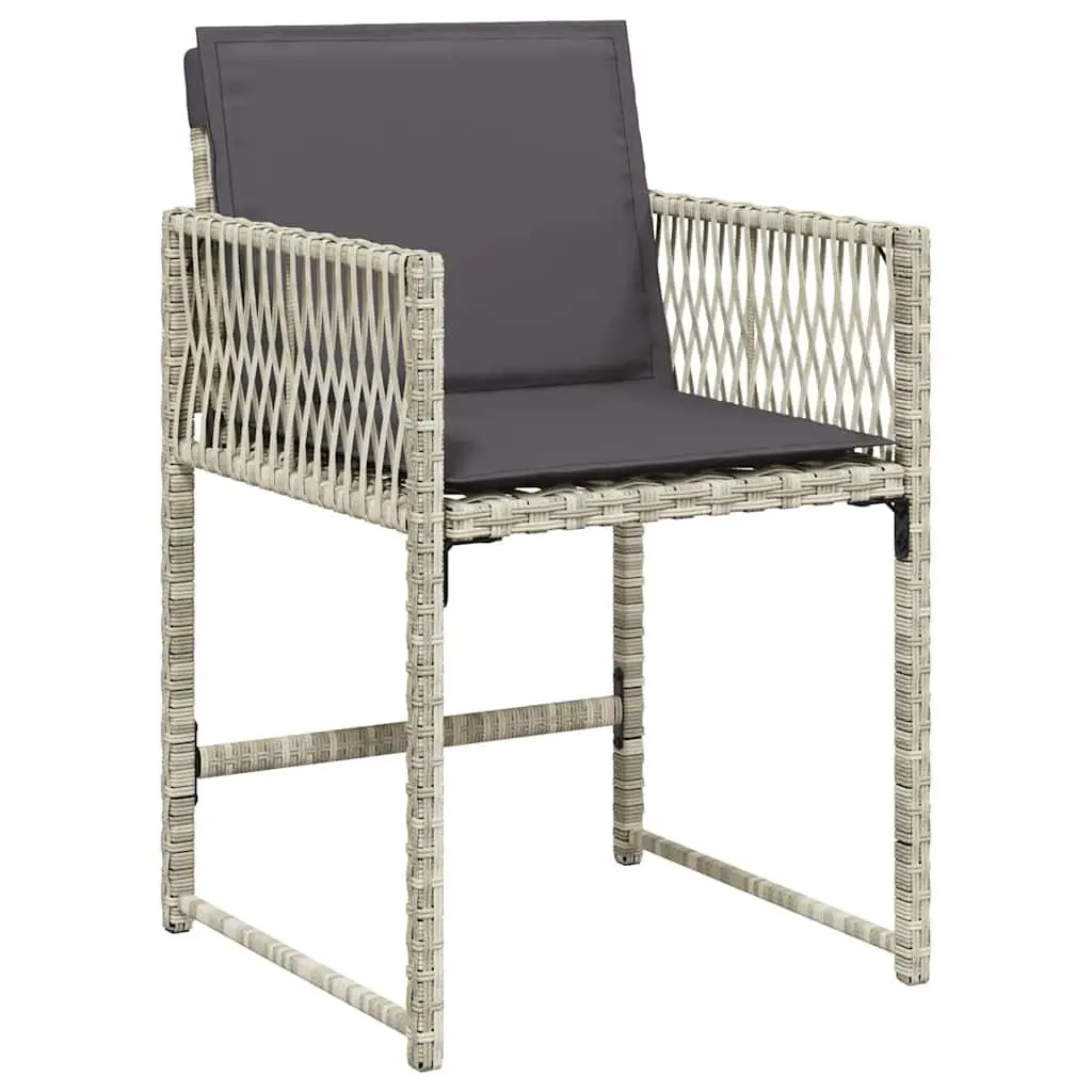 Garden Dining Set Grey 11 Piece Poly Rattan Outdoor Furniture Chairs Table