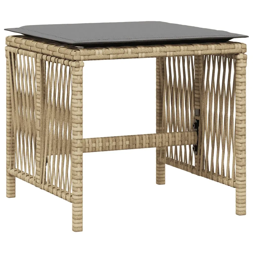 Garden Dining Set 11 Piece Outdoor Furniture Poly Rattan Cushions Patio Beige