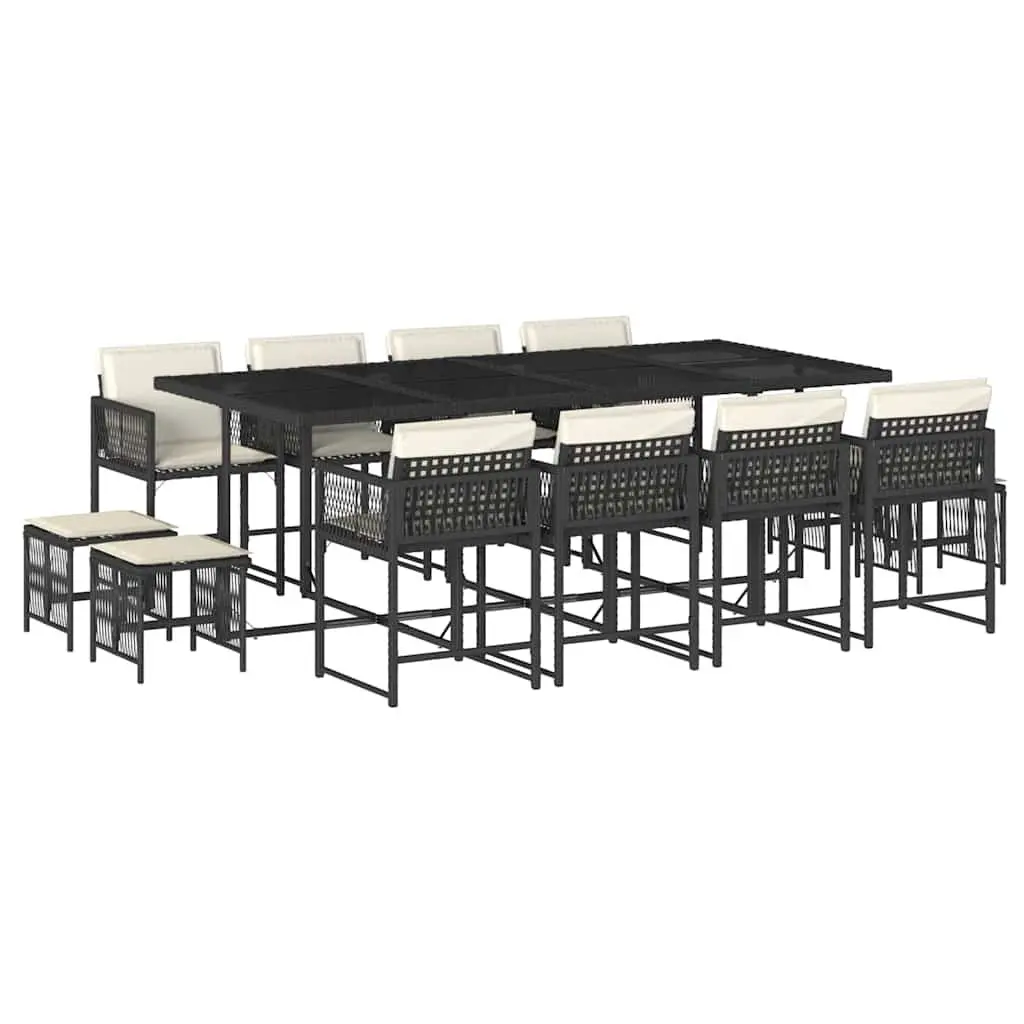 13 Piece Outdoor Dining Set with Padded Seating