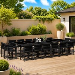 17 Piece Outdoor Dining Set for Convenience