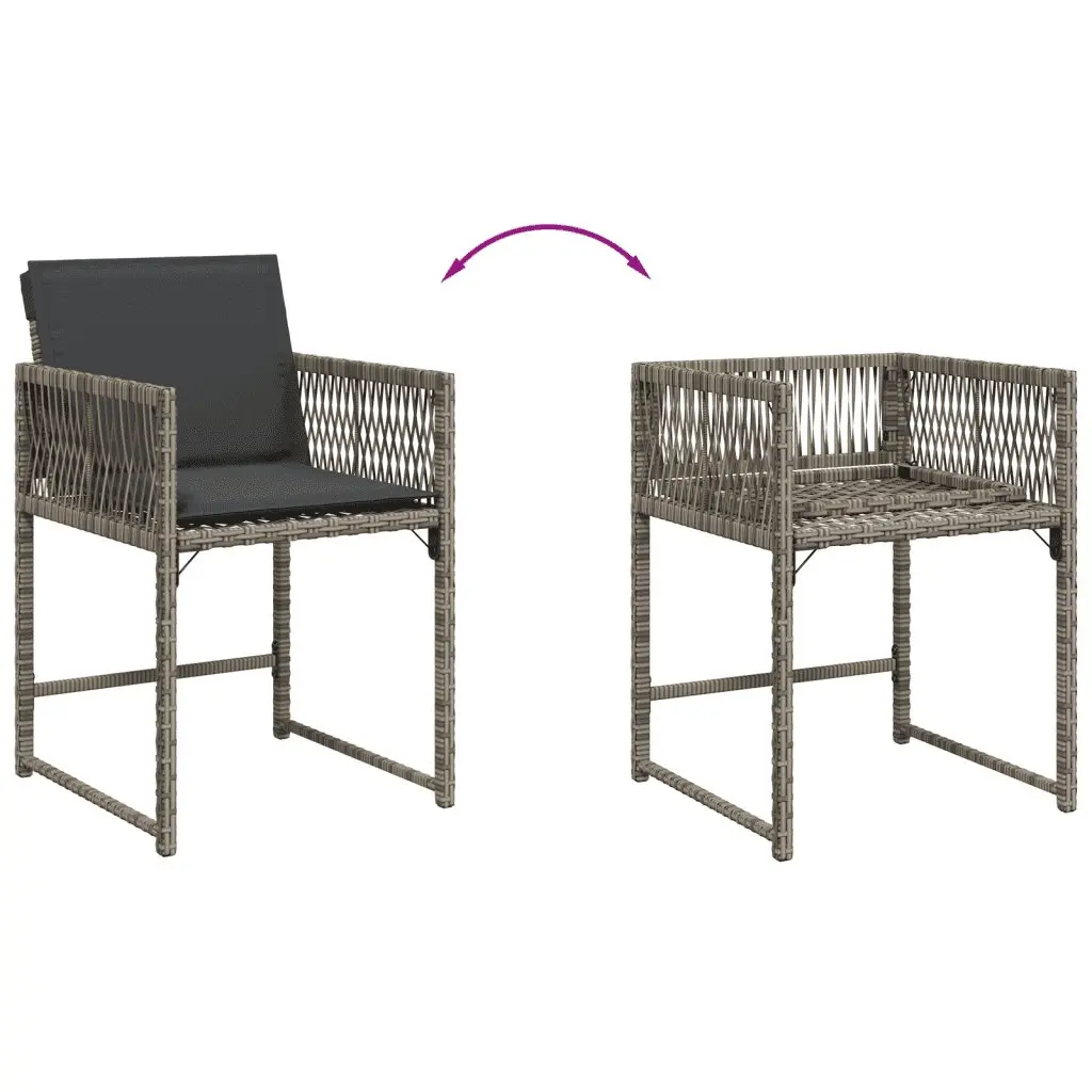 Garden Dining Set 17 Piece Outdoor Furniture Grey Poly Rattan Chairs Table Patio