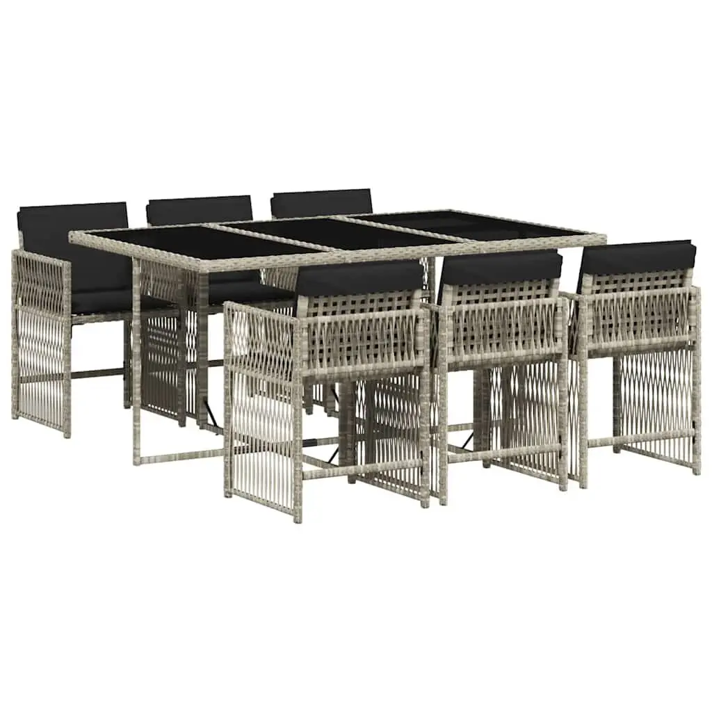 Garden Dining Set 7 Piece Outdoor Furniture Patio Table Chairs with Cushions