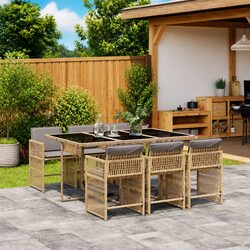7 Piece Outdoor Garden Dining Set: Simple and Stylish