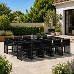 11 Piece Outdoor Dining Set for Relaxed Gatherings