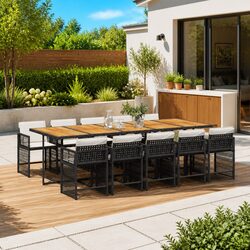 Effortless 11 Piece Outdoor Dining Set for Your Enjoyment