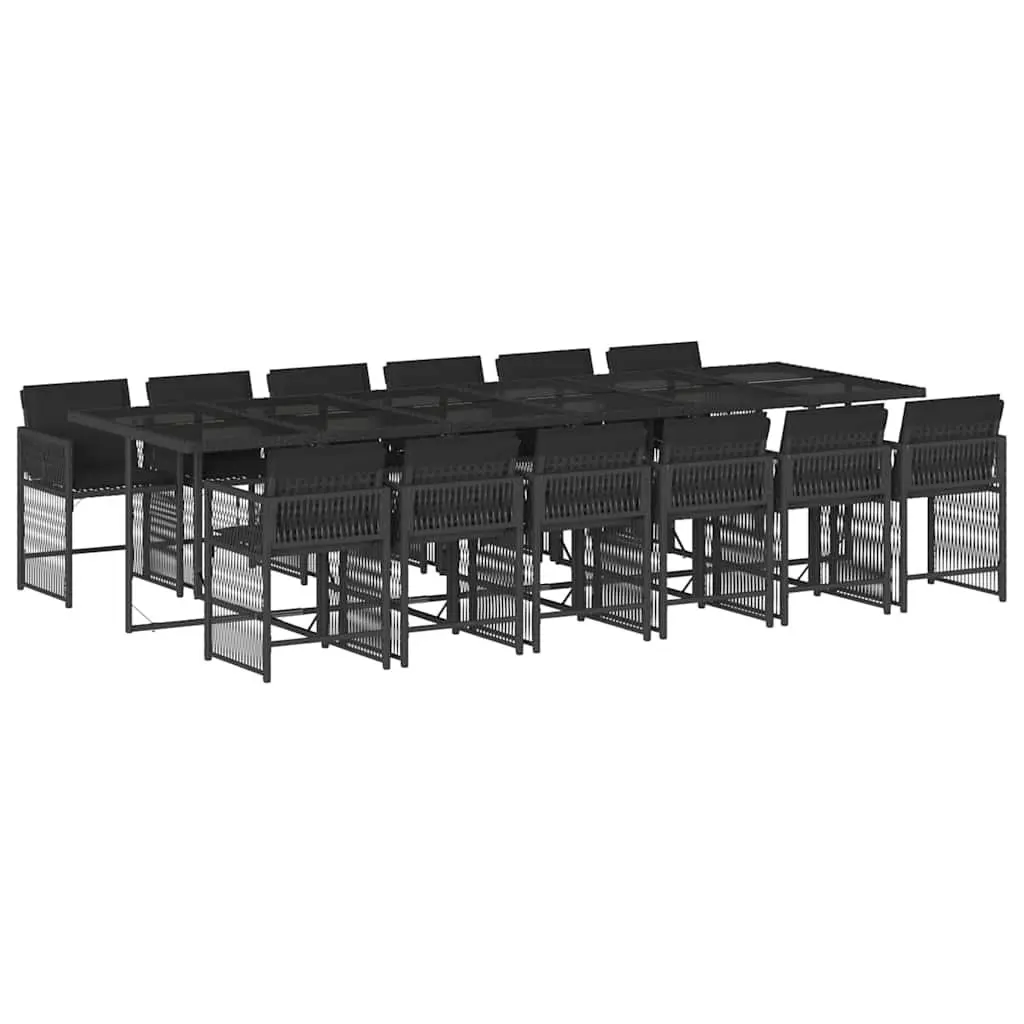 13-Piece Black Outdoor Dining Set